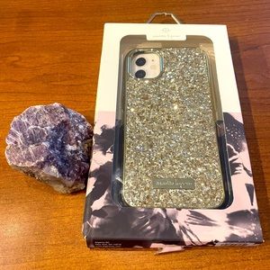 Nanette Lepore iPhone 11/XR Gold Glitter Phone Case.